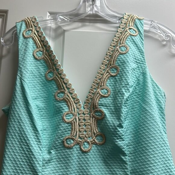 Lilly Pulitzer turquoise shift dress - Picture 4 of 6